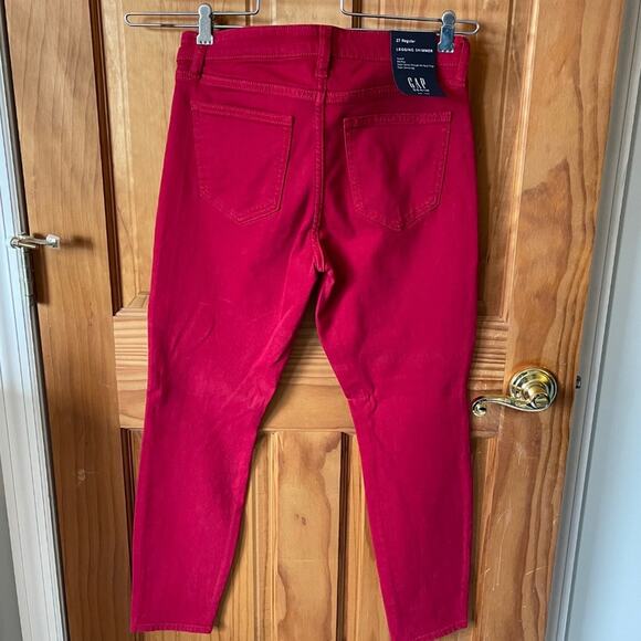 GAP Denim Legging Skimmer Stretch Red Jeans Size 27 Regular New - Picture 2 of 7